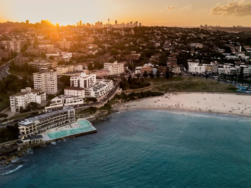 Asutralian beach at sunset